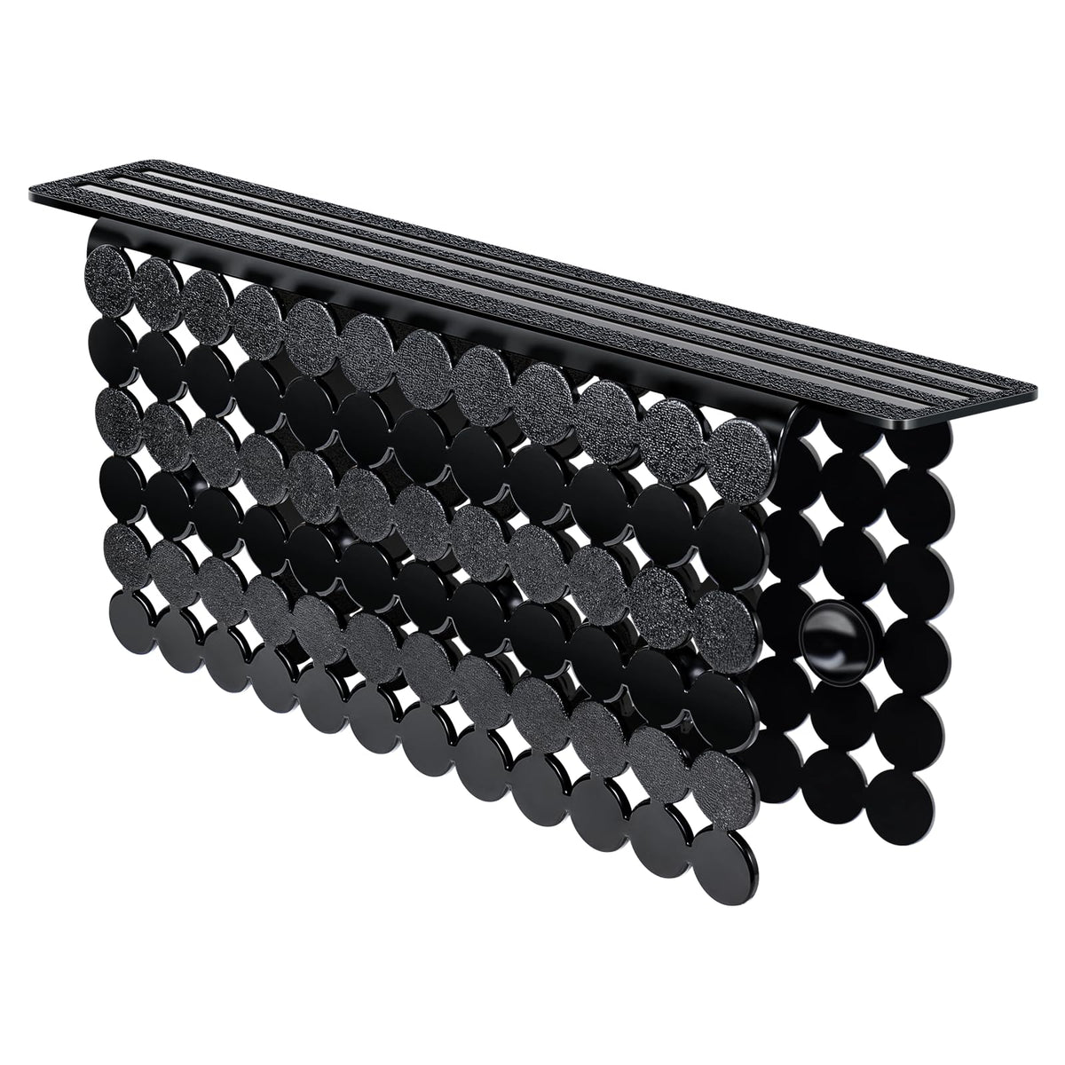 Yolife Kitchen Sink Saddle, PVC Sink Divider Mat with Strong Suction Cups, Durable, Easy to Clean, Odor-free - 9.5" x 12" (Black)