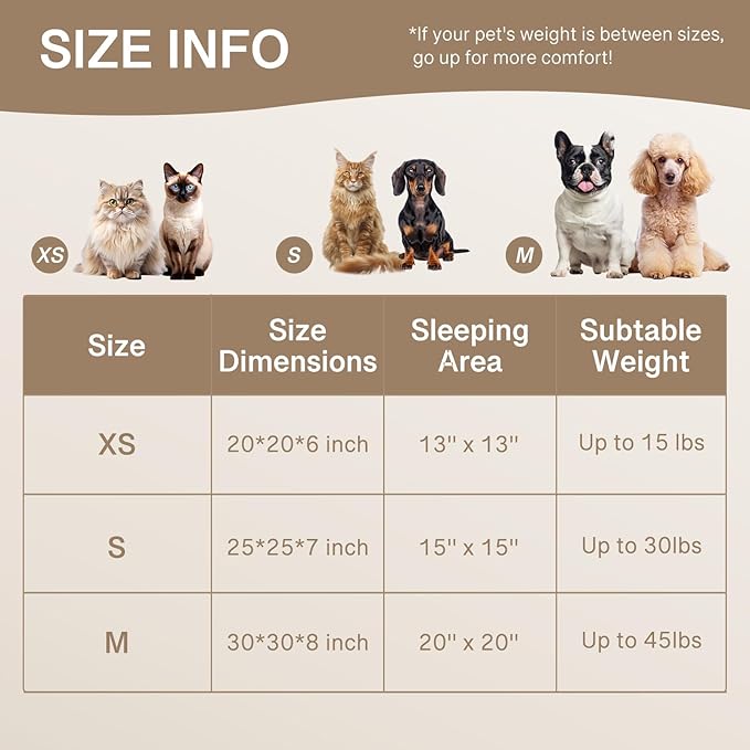 MEWOOFUN Donut Dog Beds for Small Dog, Calming Bed Round Cute Puppy Bed with Non-Slip Bottom, Fluffy Washable Pet Bed for Puppy and Kitten (Dark Brown, S (25x25x7))