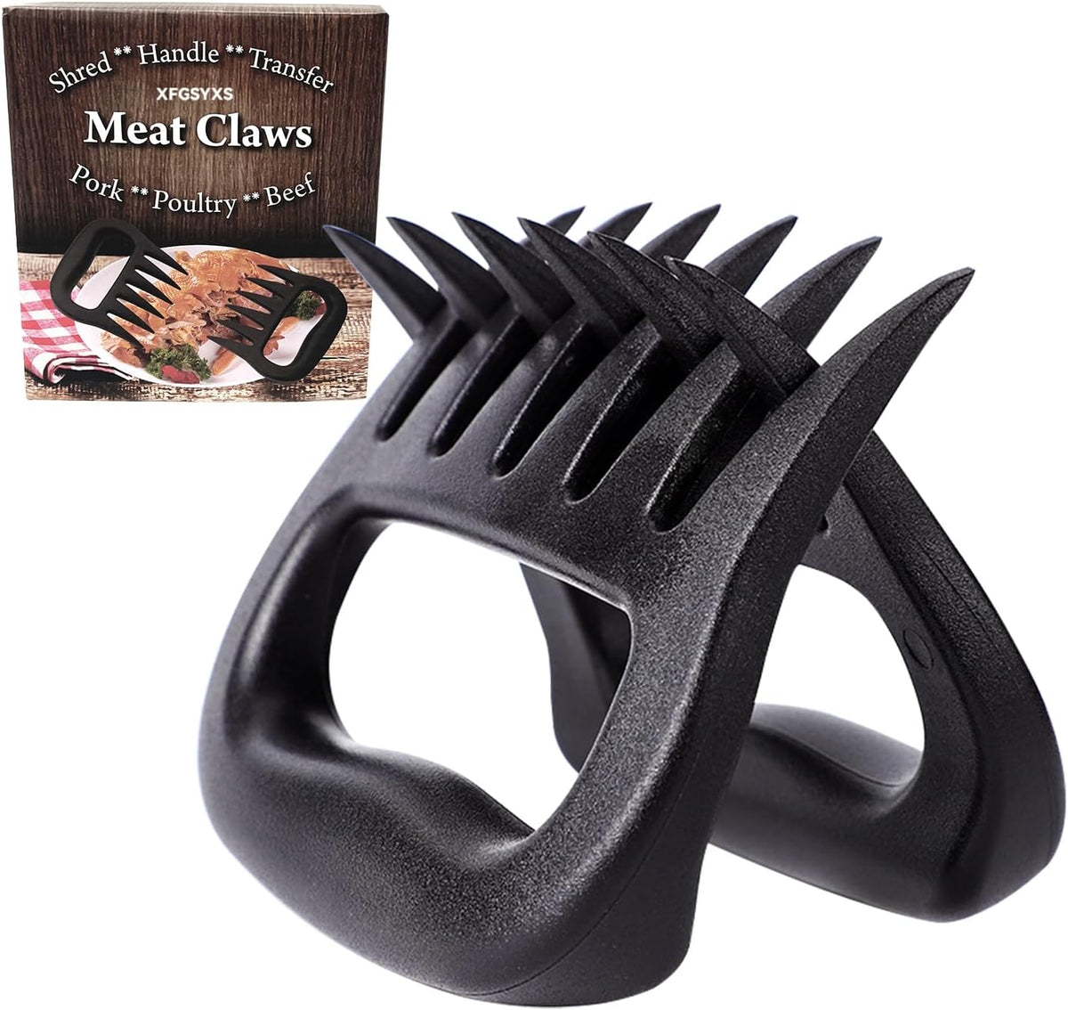 Meat Shredder Claws, Bear Claws for Shredding Meat Pulled Pork Chicken Turkey Beef, 2 PCS Barbecue Smoker Grilling Accessories for BBQ Gifts, White Elephant Gifts, Stocking Stuffers