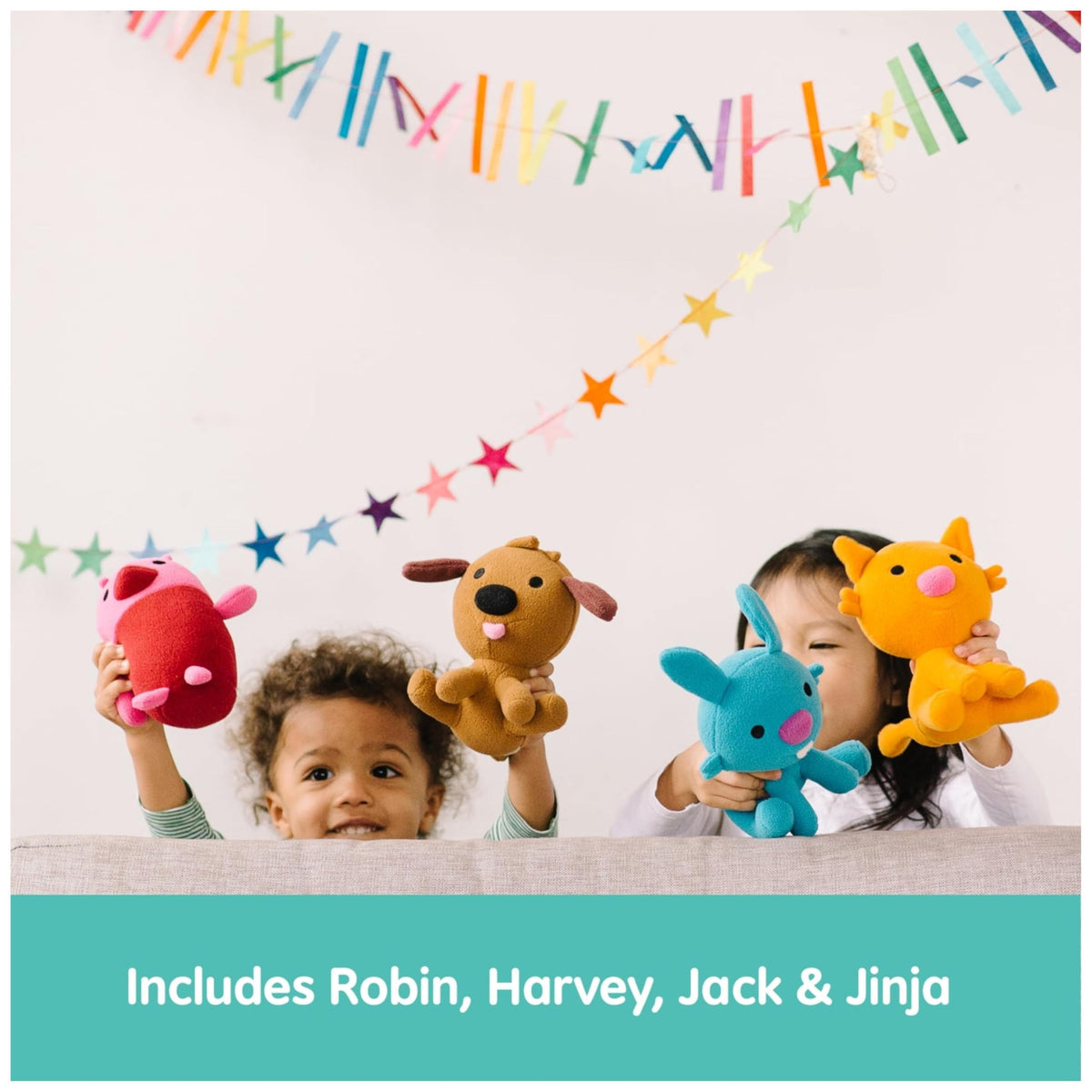 Sago Mini Plush Gift Pack with 4 Stuffed Animals & Transforming Playhouse