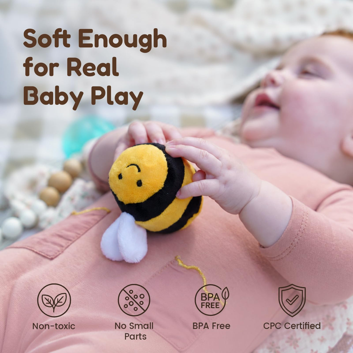 JoyCat Baby Toys 6-12 Months, Beehive Toy with 5 Sensory Bees, Baby Gift