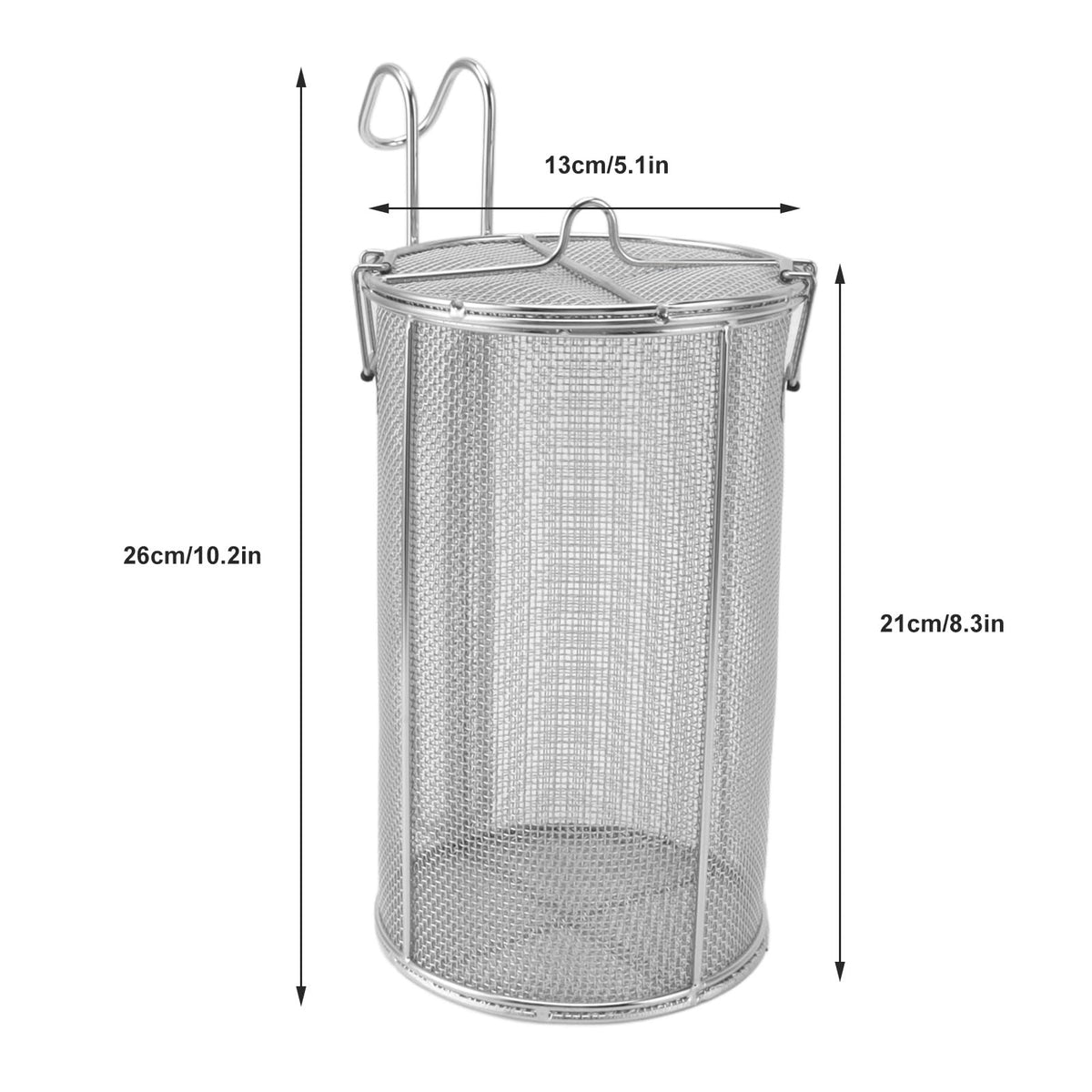 HAOHIZE Stainless Steel Seasoning Strainer, Soup Seasonings Seperation Basket Collapsible Telescopic Handle Soup Seasonings Seperation Basket for Cooking