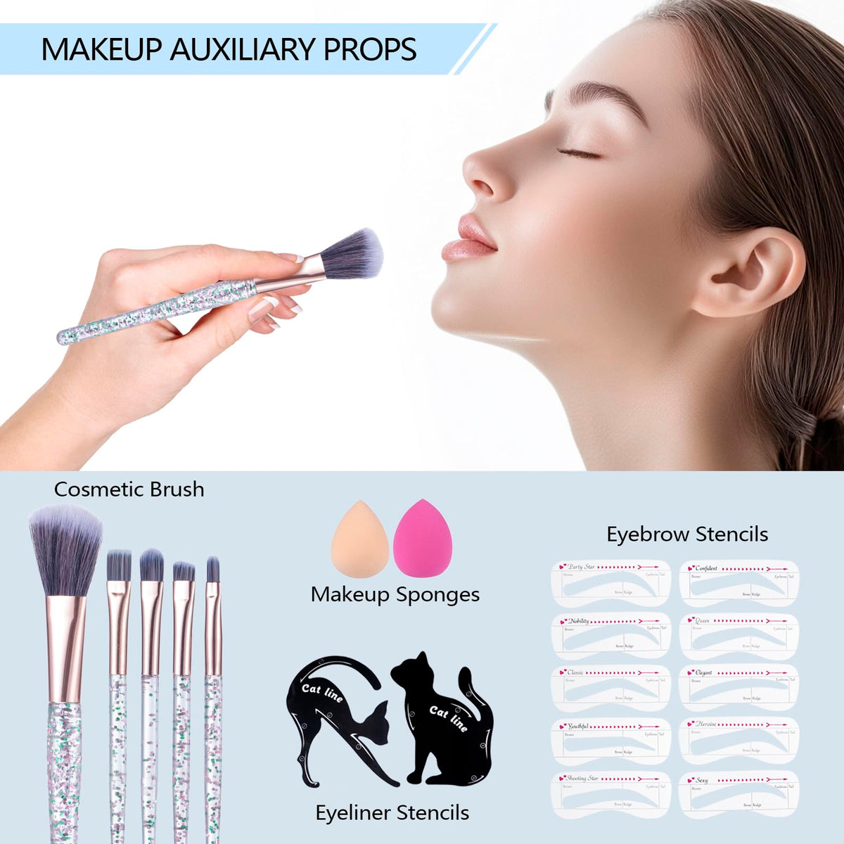 Makeup Kits For Girls Teens, Makeup Gift Set For Women with Eyeshadow Palettes, Brushes, Lip Gloss, Travel Make up Starter Kit For Beginners (C01612)