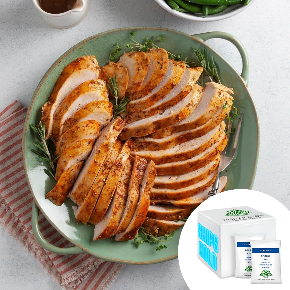 Salutem Vita - Oven Roasted Homestyle Turkey Breast Tender and Juicy for Sandwiches and Salads 1.25 lbs. (actual weight may vary within 5%) - Pack