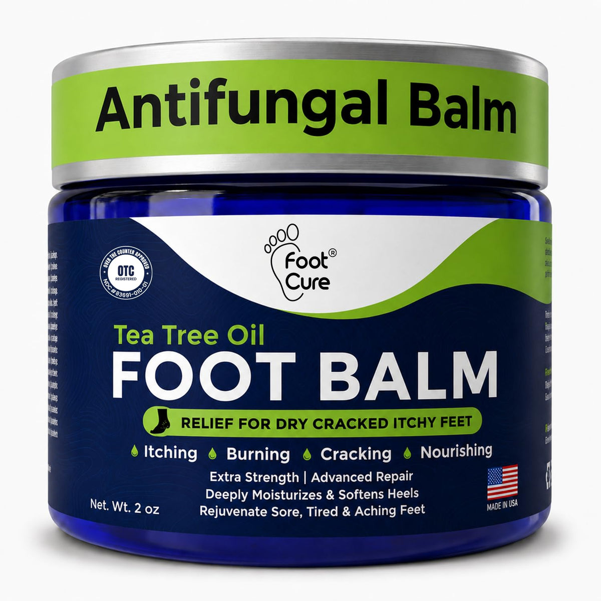 Antifungal Cream for Athletes Foot, Jock Itch, Ringworm, Dry Cracked Heel