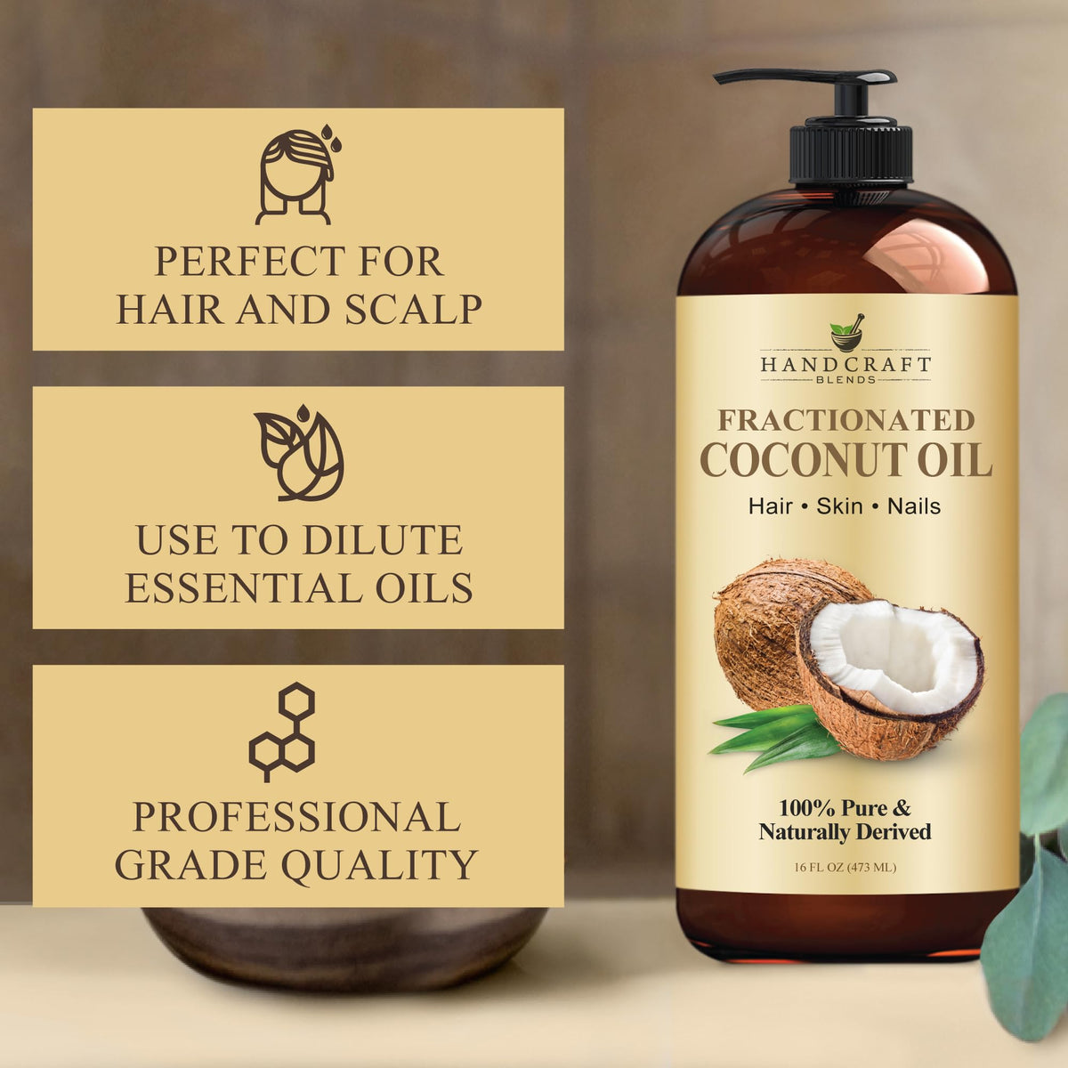 Handcraft Blends Fractionated Coconut Oil - 16 Fl Oz