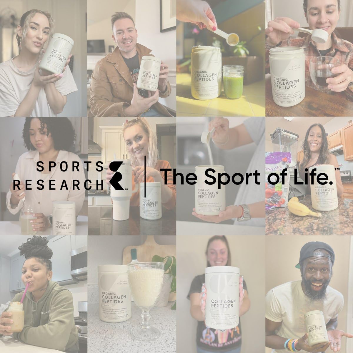 Sports Research® Collagen Peptides Protein Powder 16oz (Unflavored)
