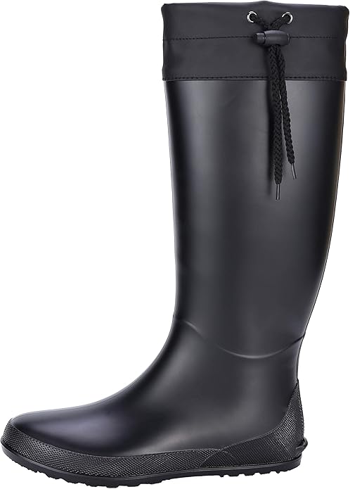 Asgard Packable Tall Rain Boots for Women Waterproof Rubber Garden Boots Ultra Lightweight Flat Mud Boots- NOT FOR WIDE CALF
