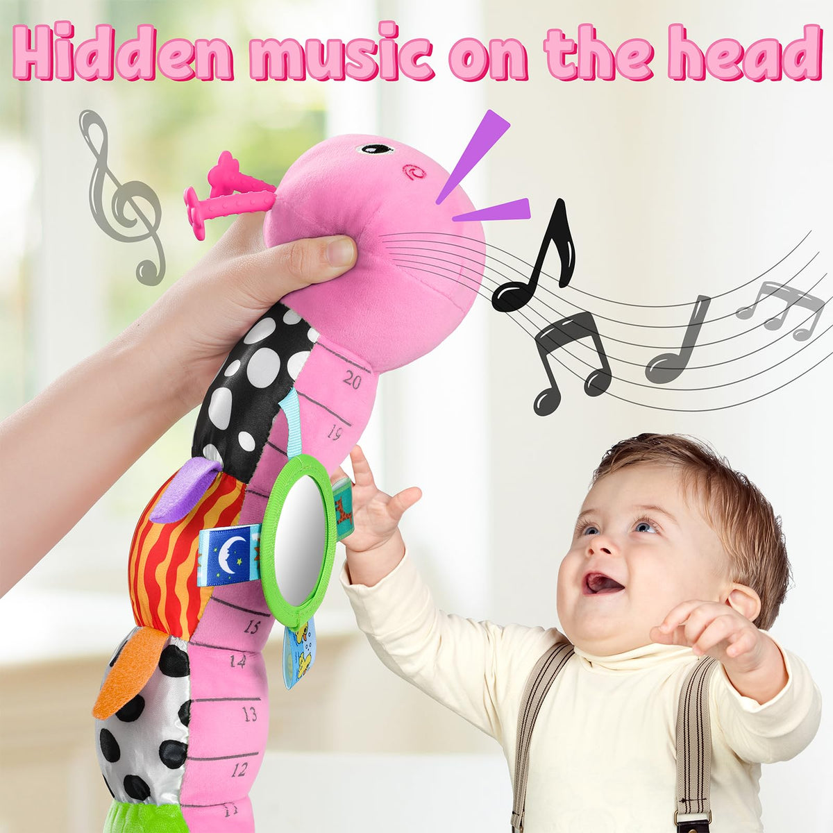 LIGHTDESIRE Baby Toys Musical Caterpillar Soft Infant Toys Stuffed Animals