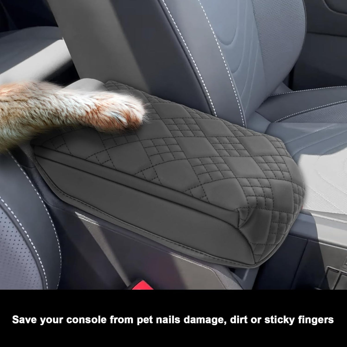 SXCY for 2025 VW Tiguan Armrest Cover Pad for 2025 Volkswagen Tiguan Accessories 2025 Tiguan Center Console Cover 2025 Tiguan Middle Console Cover Add Soft Cotton Cushion (Added-Pad)