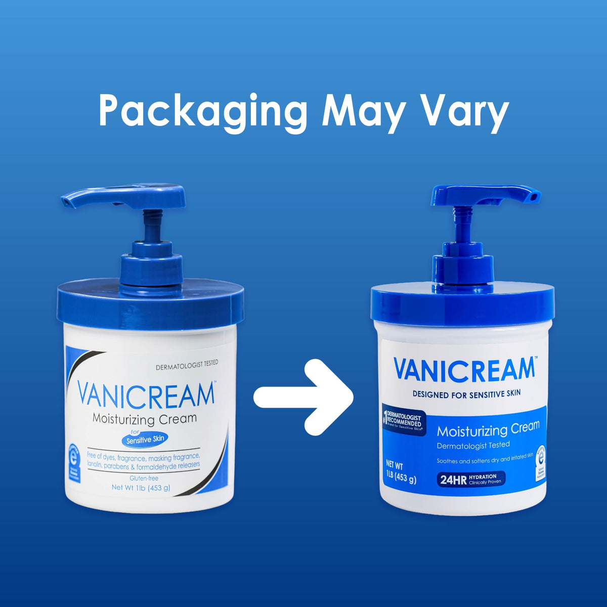 Vanicream Moisturizing Cream, Body & Face Moisturizer, 16 Oz Pump Dispenser