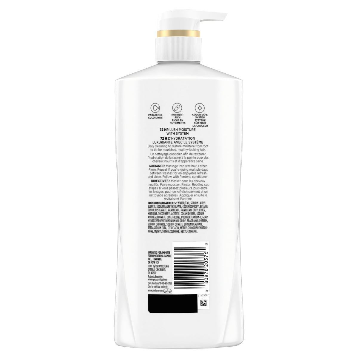 Pantene Shampoo & Conditioner Set, Daily Moisture Renewal with Vitamin E - Pro-V Nutrients for Dry, Color-Treated, Straight to Curly Hair, 72-Hour Hydration & Softness, Twin Pack, 52.8 Oz Total