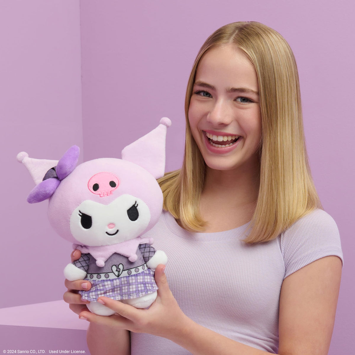 Jazwares Hello Kitty and Friends Series 2, Kuromi Punks Plush - Officially Licensed Sanrio Product from Ages 6+