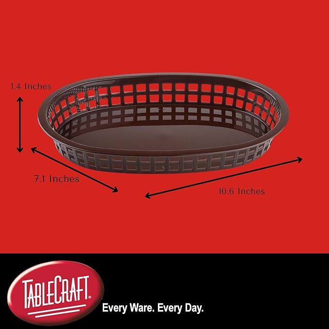 TableCraft Products C1076BR Cash and Carry Basket, Chicago, Brown (Pack of 12)