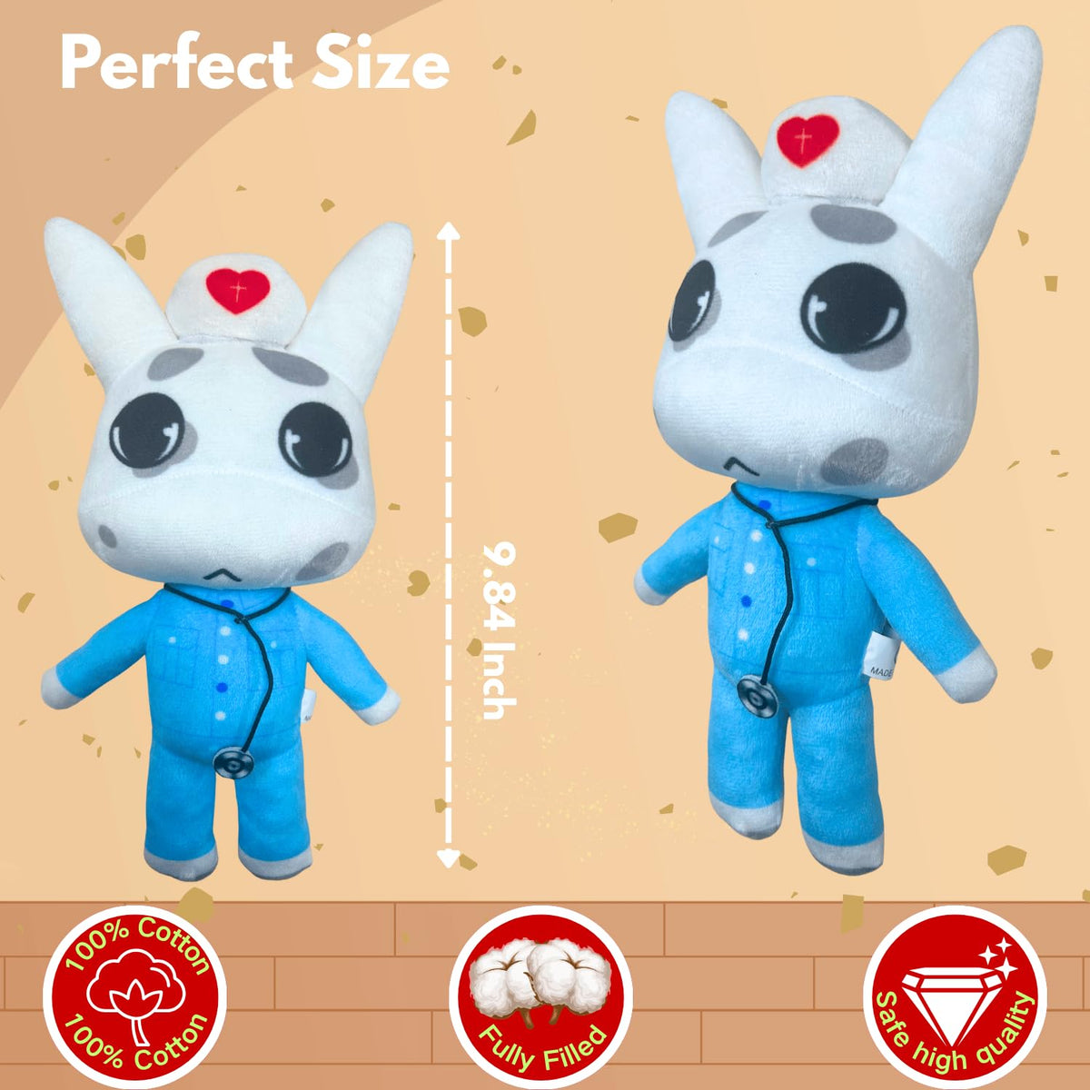 SUPERBE Animal Hospital Plush Toys, 11 Inch 2026 Horror Game Animals Head Nurse Plushies for Fans, Collectible Stuffed Animals Gift for Kids and Adults