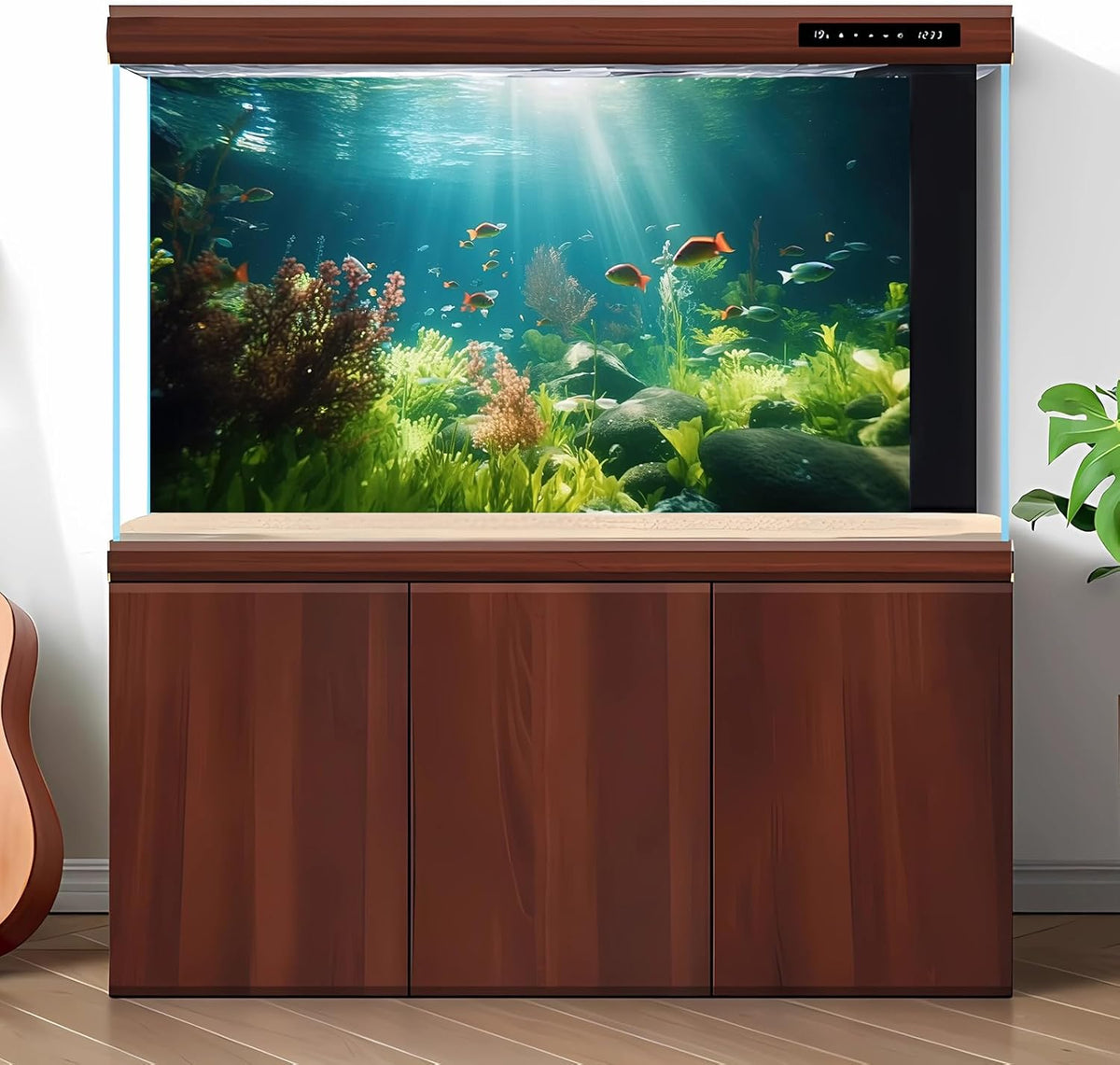 Fish Tank Background Underwater Aquarium Background Under The Sea Aquatic Plants Fish Tank Backgrounds Ocean Floor Rock Terrarium Wallpaper Tropical Fish Aquarium Reptile Tank Backgrounds 72x24in