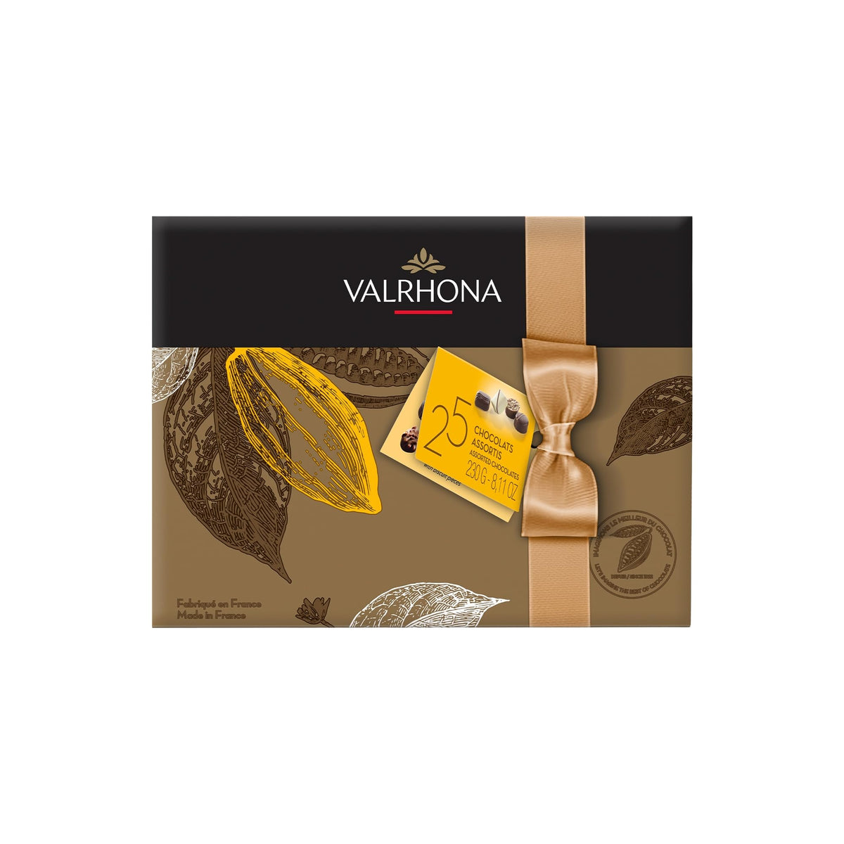 Valrhona - Premium French Assorted Gift Box of 25 Chocolate Bonbons 230G, Gourmet French Chocolate, Perfect Holiday Gift
