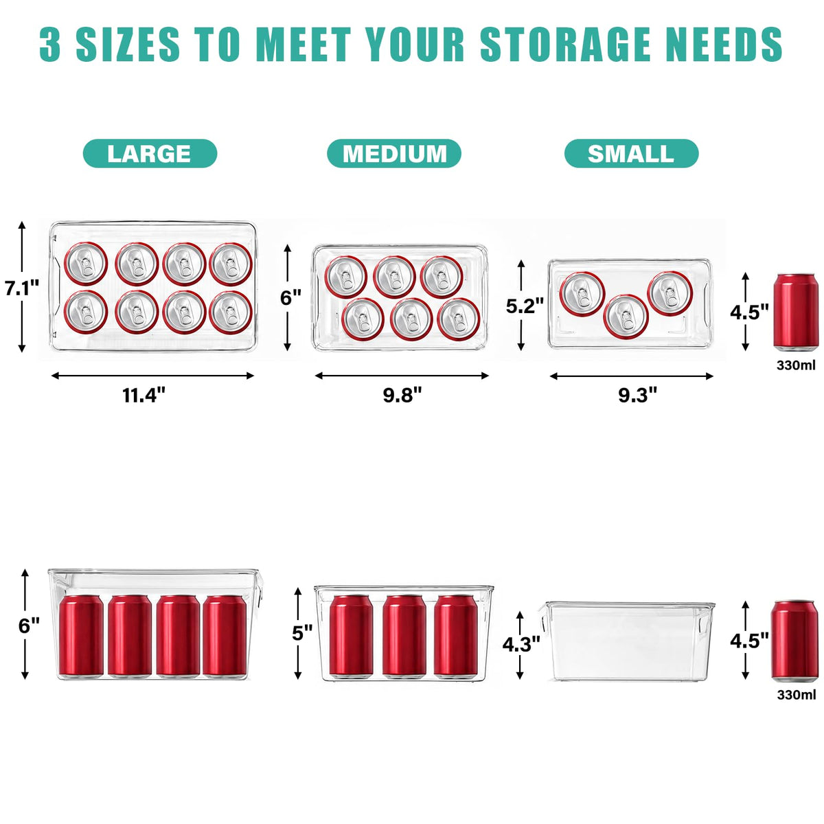 6 Pack Small Clear Storage Bins with Lids, Plastic Arts and Craft Storage Containers, Stackable Clear Plastic Craft Storage Bins with Handles for Classroom Storage Organization,Kitchen, Fridge, Office