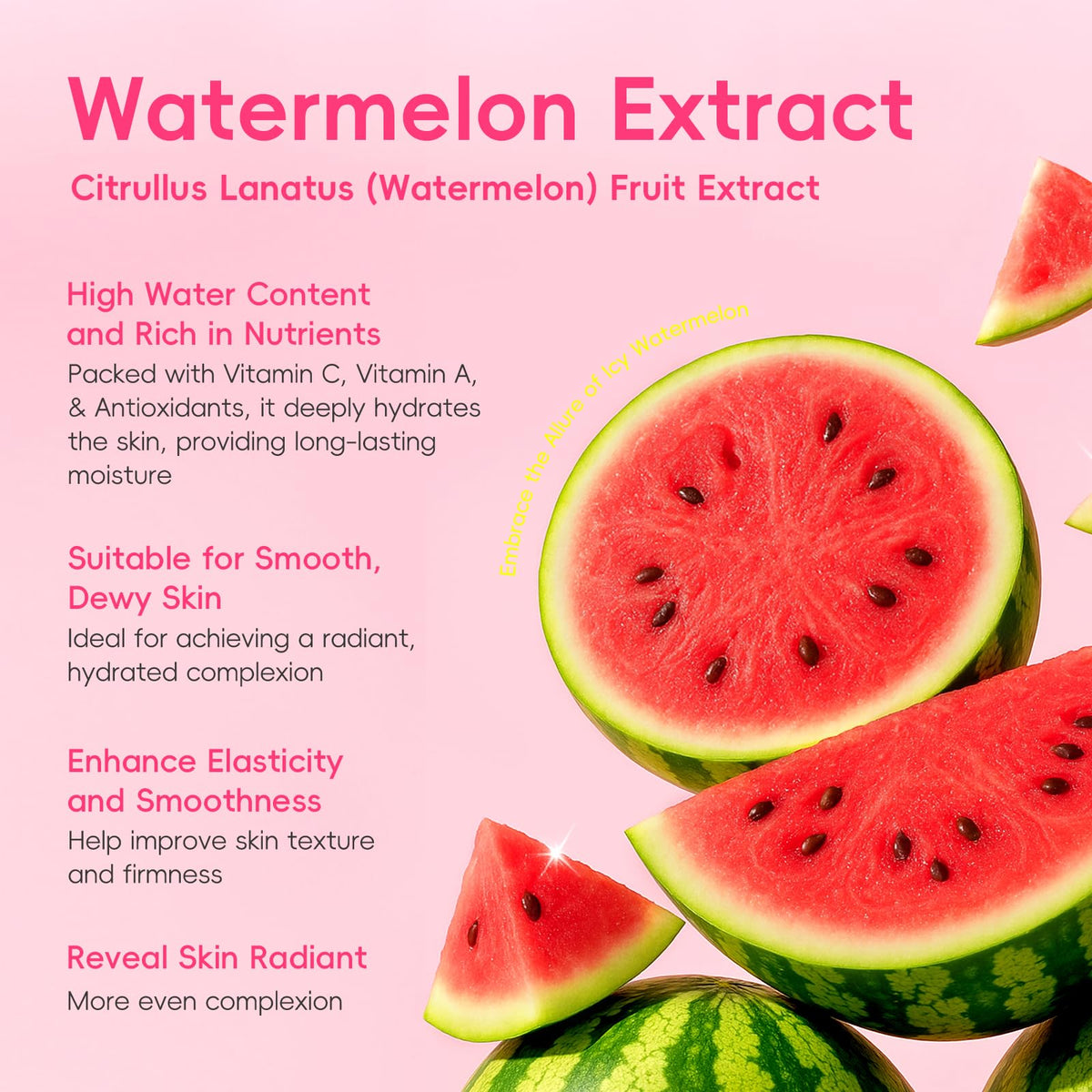 QUIYUM Watermelon & Niacinamide Skincare Set for Women Teens Girls, 3PCS