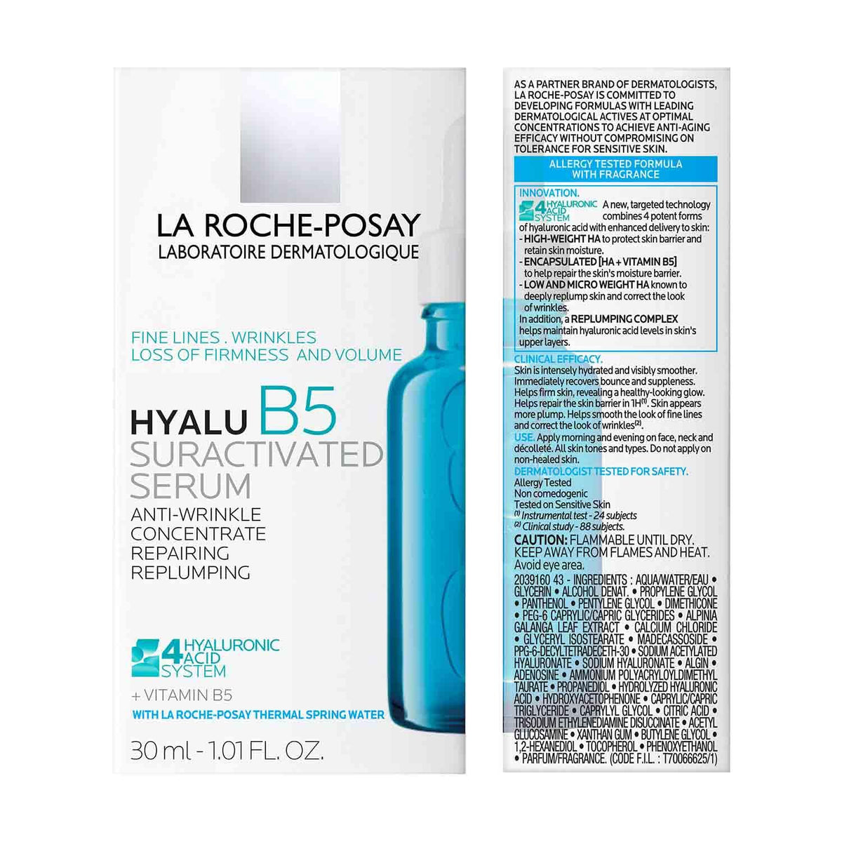 La Roche-Posay Hyalu B5 Hyaluronic Acid Serum for Face, Anti-Aging, 1 oz