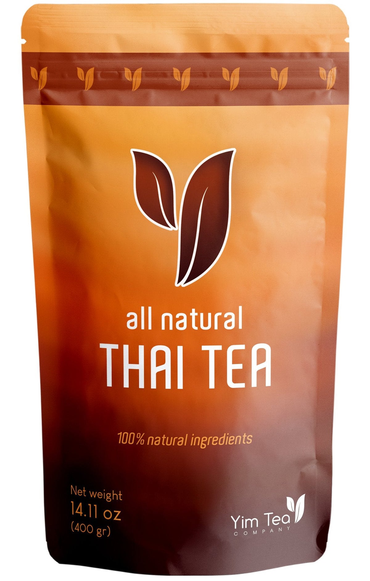 Yim Tea Co. - Thai Tea Mix - 100% Natural Loose Leaf - Made With Assam Black - for Iced and Boba (400g)