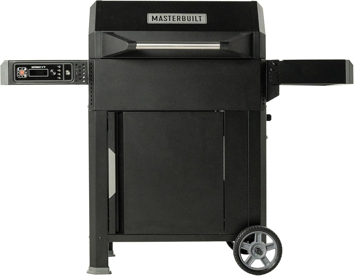 Masterbuilt AutoIgnite 545 Digital Charcoal Grill and Smoker Combo for Easy Grilling, Digital Control, App, Sear Plate, Mini Hopper and 545 BBQ Cooking Square In. in Black