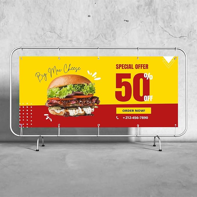Personalized Passion Vinyl Banner 8' x 8' - Customized Banner for Business, Graduation, Birthday Parties - Indoor/Outdoor Use - Full Color 13oz Vinyl Custom Signs with HD Printed Text, Photos