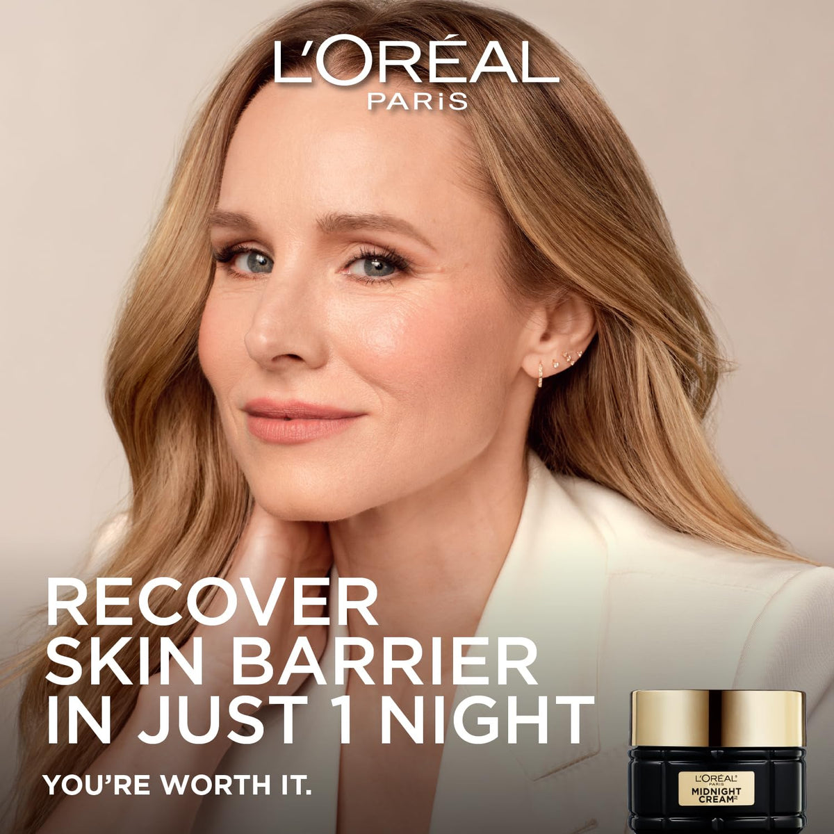 L'Oreal Paris Age Perfect Anti-Aging Midnight Cream 1.7 Oz + Serum Sample
