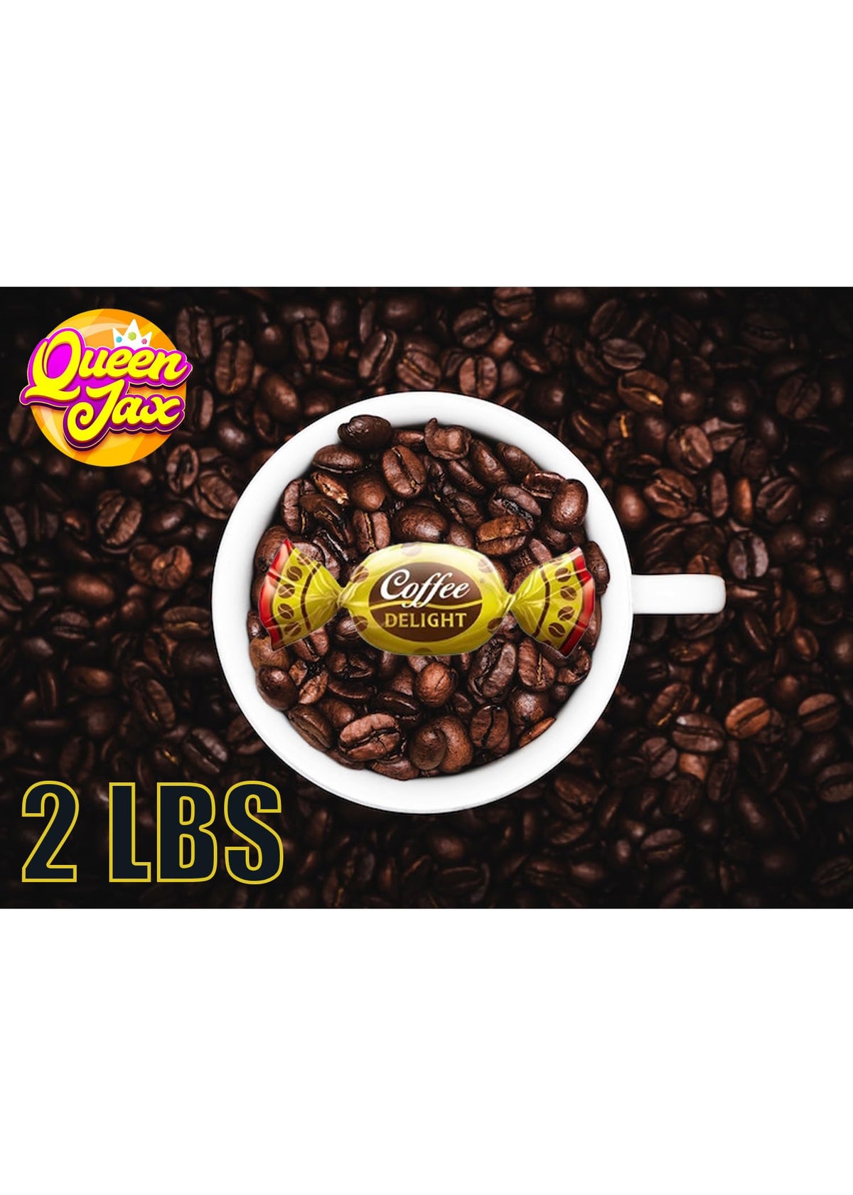 Coffee Candy Bulk - 2 LB Coffee Delight Hard Candy (210 pcs) Coffee Snacks Made with Real Colombian Coffee - Coffee Hard Candy Bulk Individually