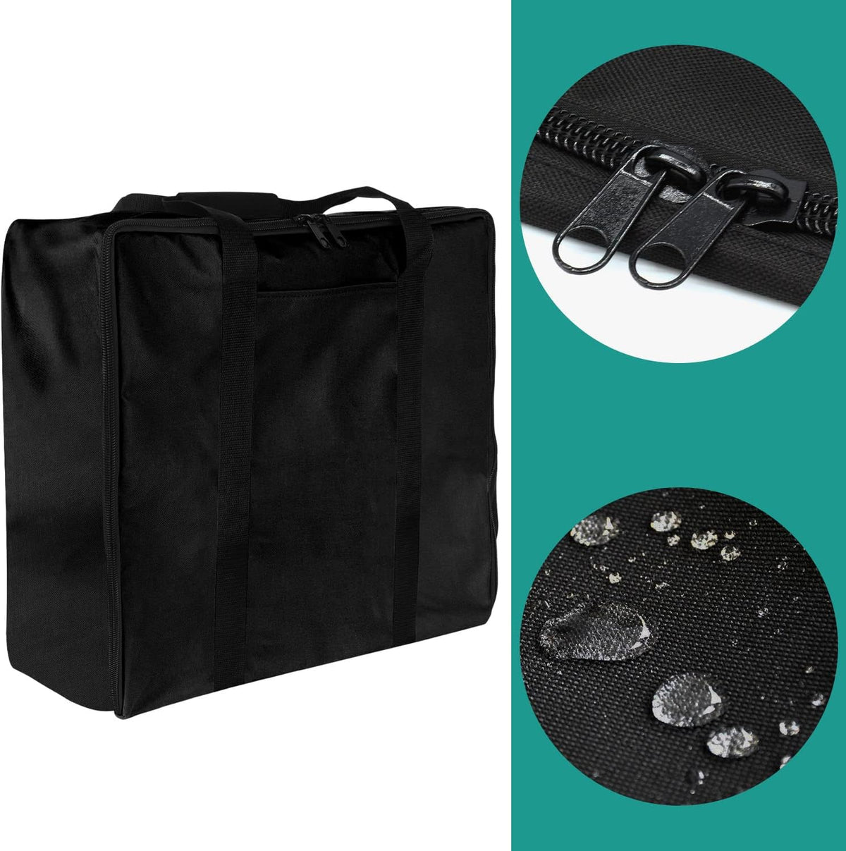 5011 Hard Cover Hood with Temperature Gauge for Blackstone 22 inch Table Top Griddle, Griddle Lid and Heavy Duty Grill Cover & Bag for Blackstone 22" Table Top Griddles, Black
