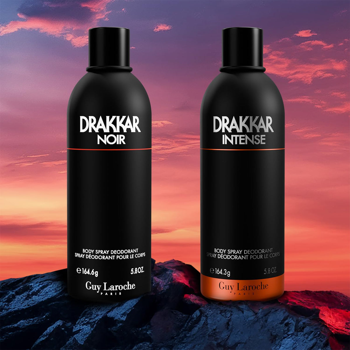 Guy Laroche Drakkar Intense, Seductive & irresistible Body Spray, Ambery fougere fragrance, Long Lasting Mens Cologne, Body Spray for Men 5.8 Fl.Oz