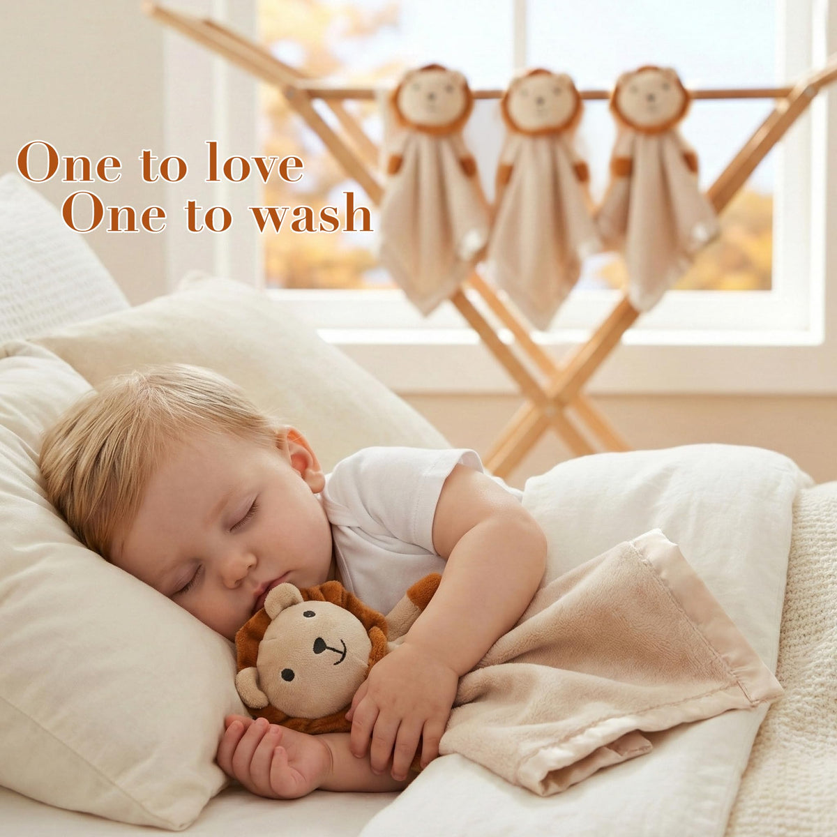 Pro Goleem Lion Security Blanket, Soft Lovey Unisex Lovie Baby Gift for Newborn Boys and Girls Snuggle Toy Stuffed Animal 16 Inch