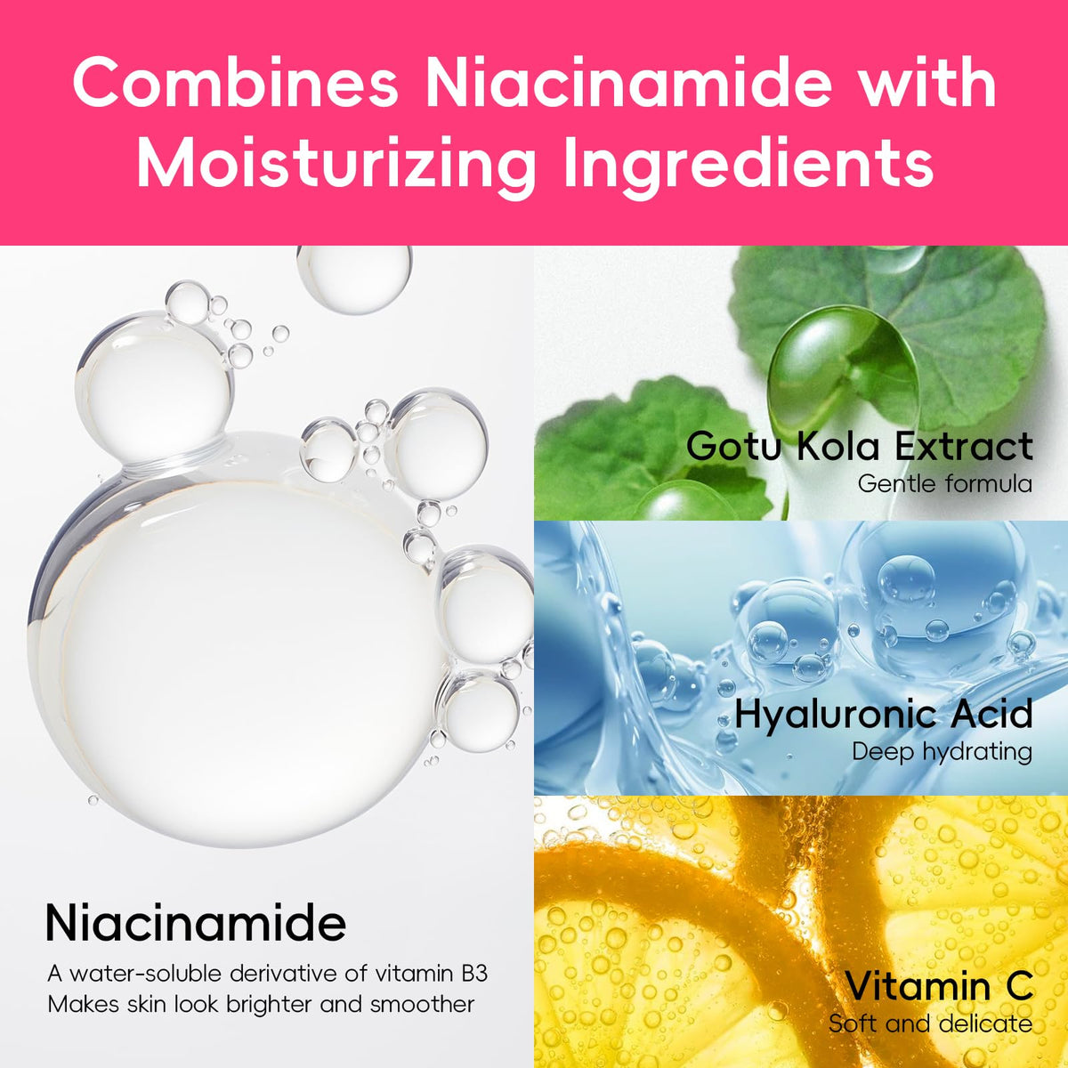 QUIYUM Watermelon & Niacinamide Skincare Set for Women Teens Girls, 3PCS