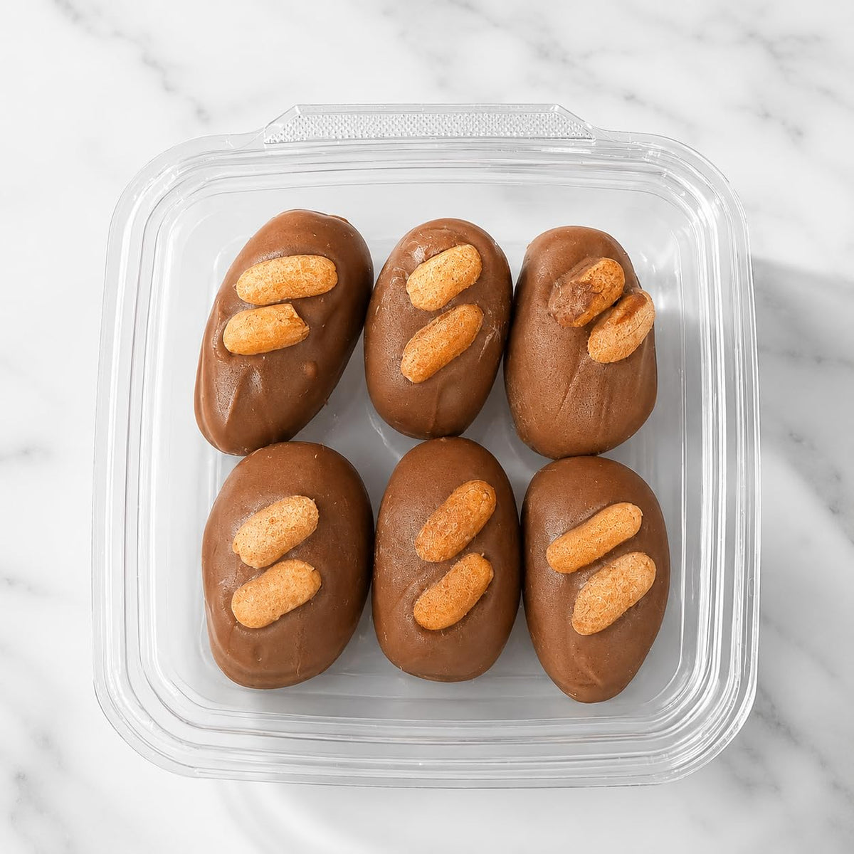 Nuts Factory Chocolate Dates - Milk Chocolate Covered Dates with Kataifi & Peanut Butter Filling, Gourmet Stuffed Date Dessert Treats