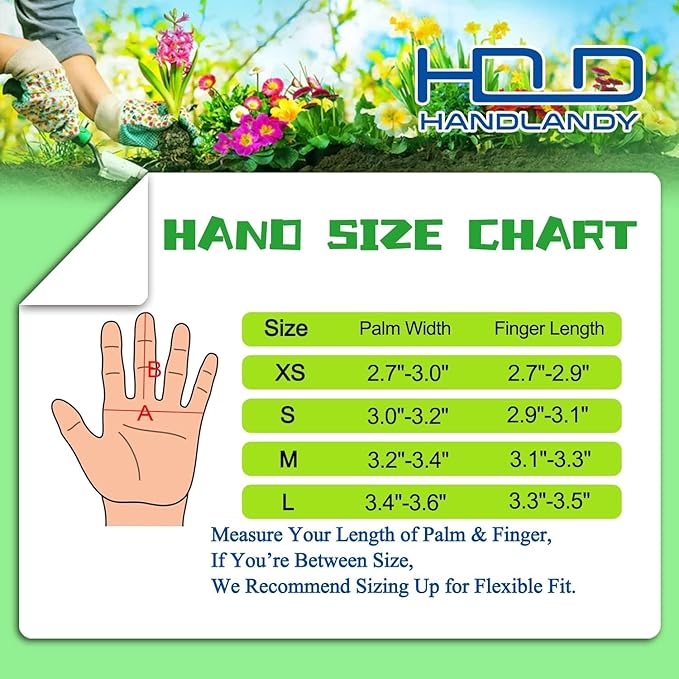 HANDLANDY Long Gardening Gloves for Men & Women, Thorn Proof Rose Pruning Gloves Leather Gauntlets Garden Glove Yard Work Glove (Small, Green)