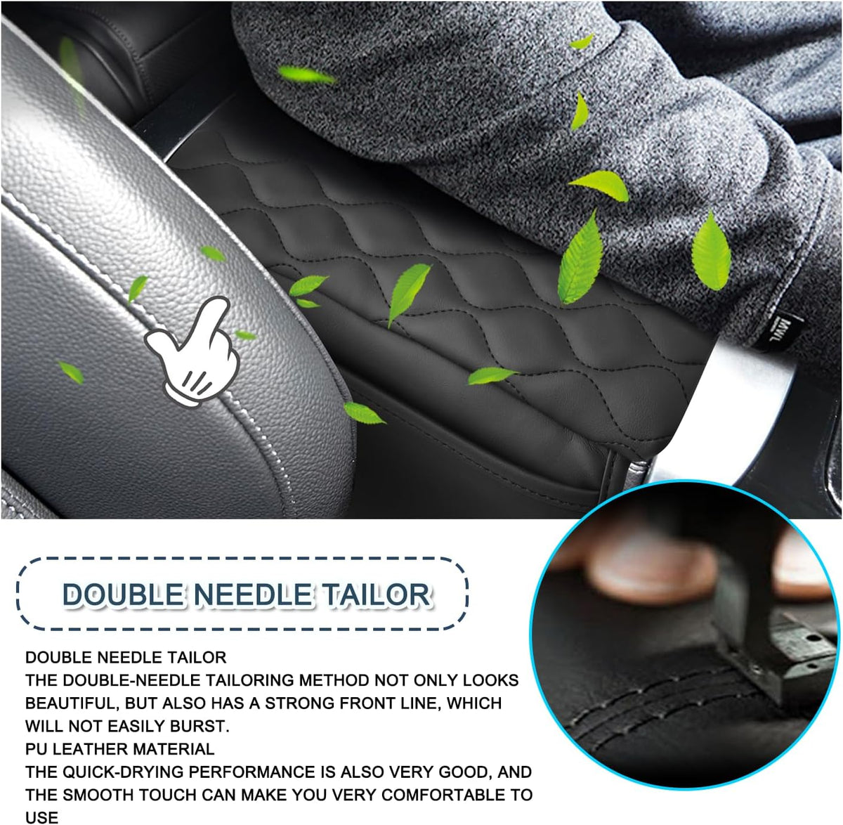 Ruiya C300/C300 4MATIC/AMG C43/AMG C63 Armrest Cover,for C300 Mercedes Benz Accessories Center Soft Comfy Console Lid Cover Compatible with 2022 2023 2024 2025 Mercedes Benz C-Class W206