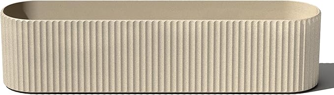 Veradek Demi Series Window Box Planter - Long Planter Box for Windowsill/Balcony | Durable Plastic-Stone Composite Material | Modern Décor for Flowers/Herbs