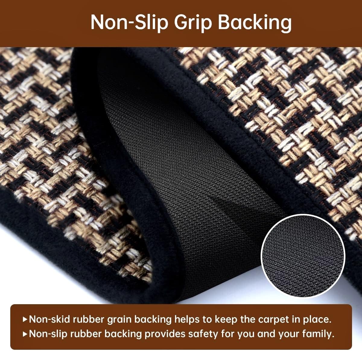 eqivei Kitchen Rugs Non Slip Washable 2-Piece Kitchen Mats for Floor, Black
