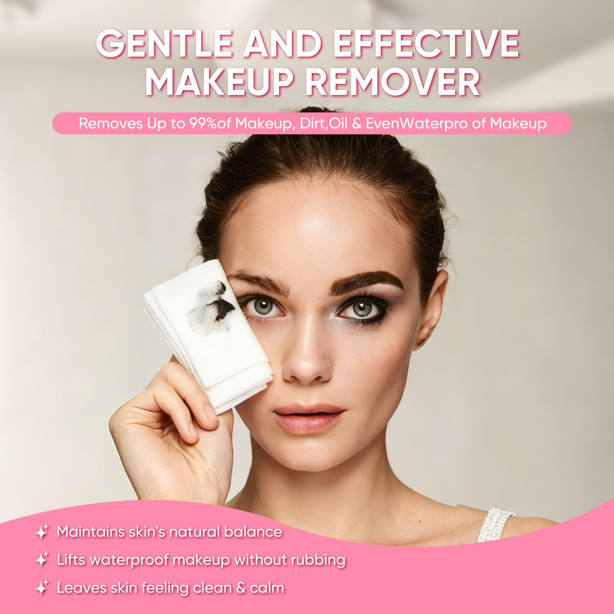 Makeup Remover Wipes 300 Count, Individually Wrapped & Hypoallergenic
