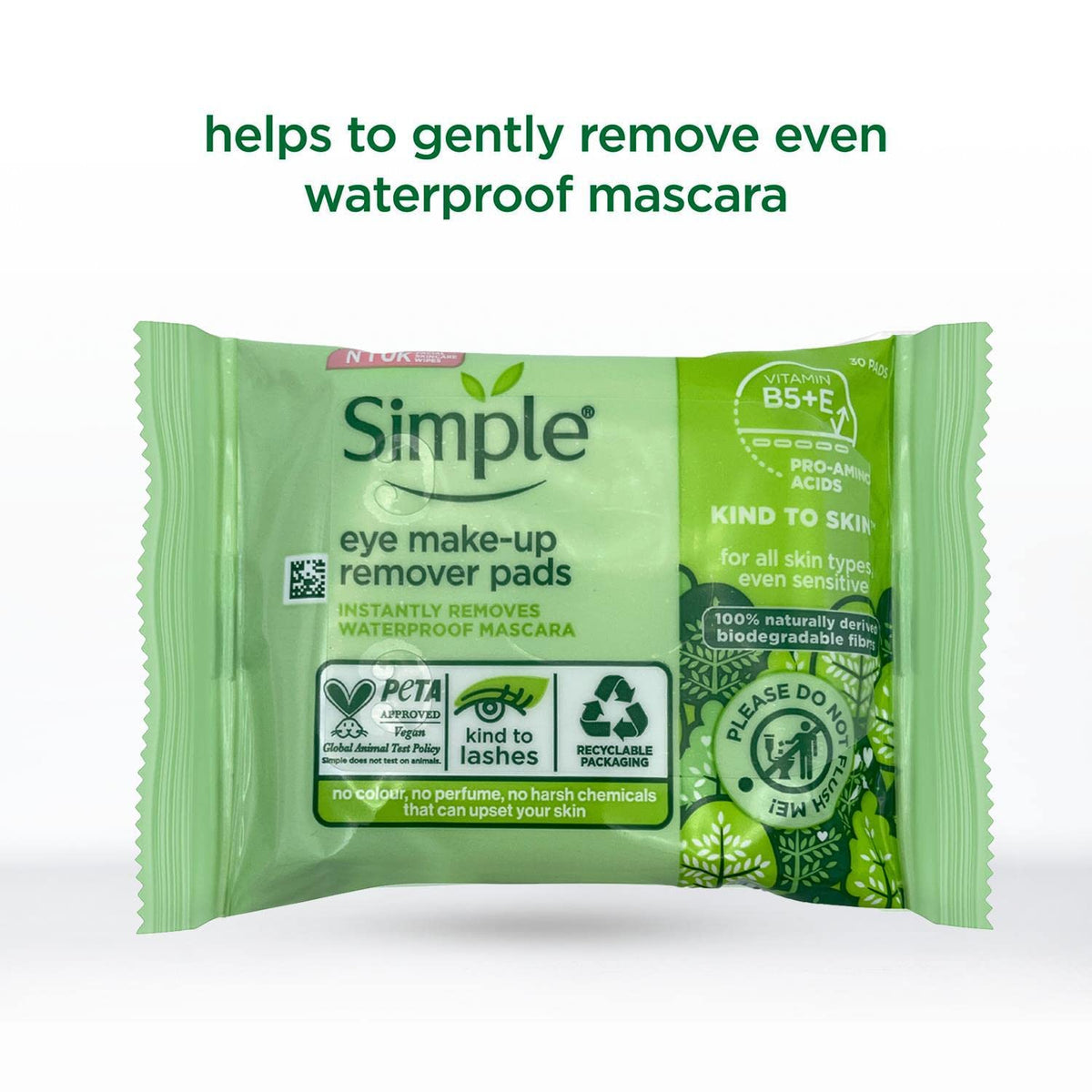 Simple Eye Makeup Remover Pads Makeup Remover 30 count