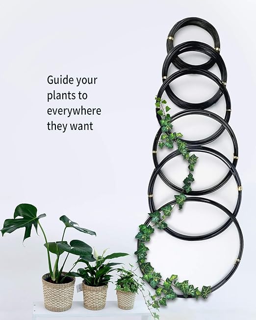 Bonsai Wire, 6 Sizes of 1mm, 1.5mm, 2mm, 2.5mm, 3mm, 4mm Black Aluminum Wire, Total 152 Feet Bonsai Tool Kit, 300 Grams Bonsai Tree Wire for Bonzai Trees Indoor by MoHern