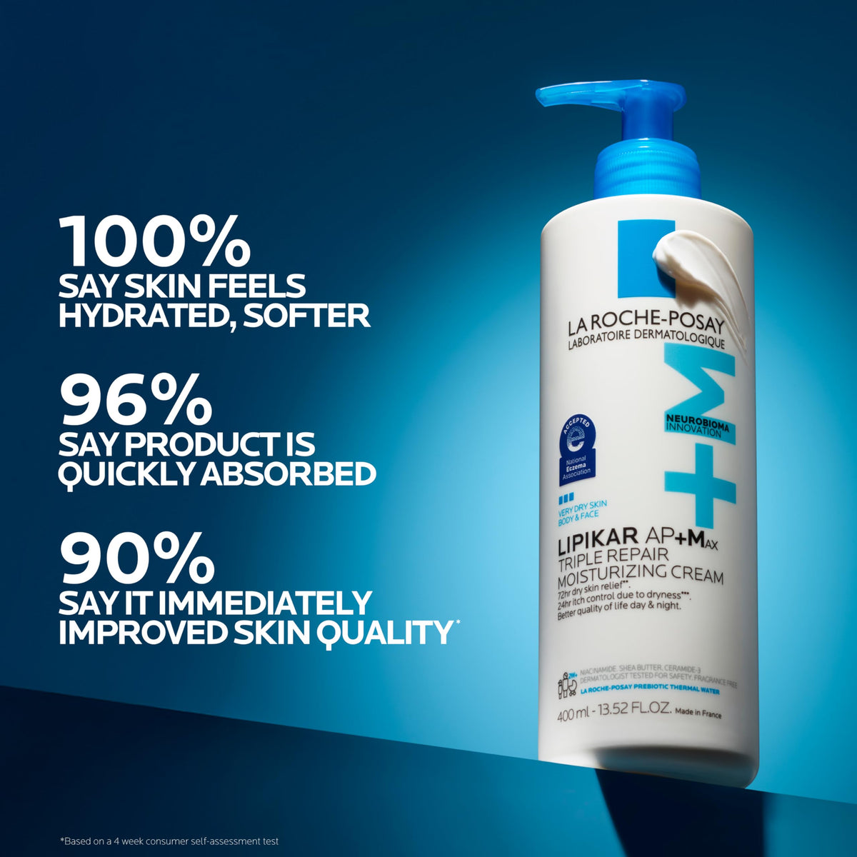 La Roche-Posay Lipikar AP+Max Triple Repair Moisturizing Body Cream,13.52oz
