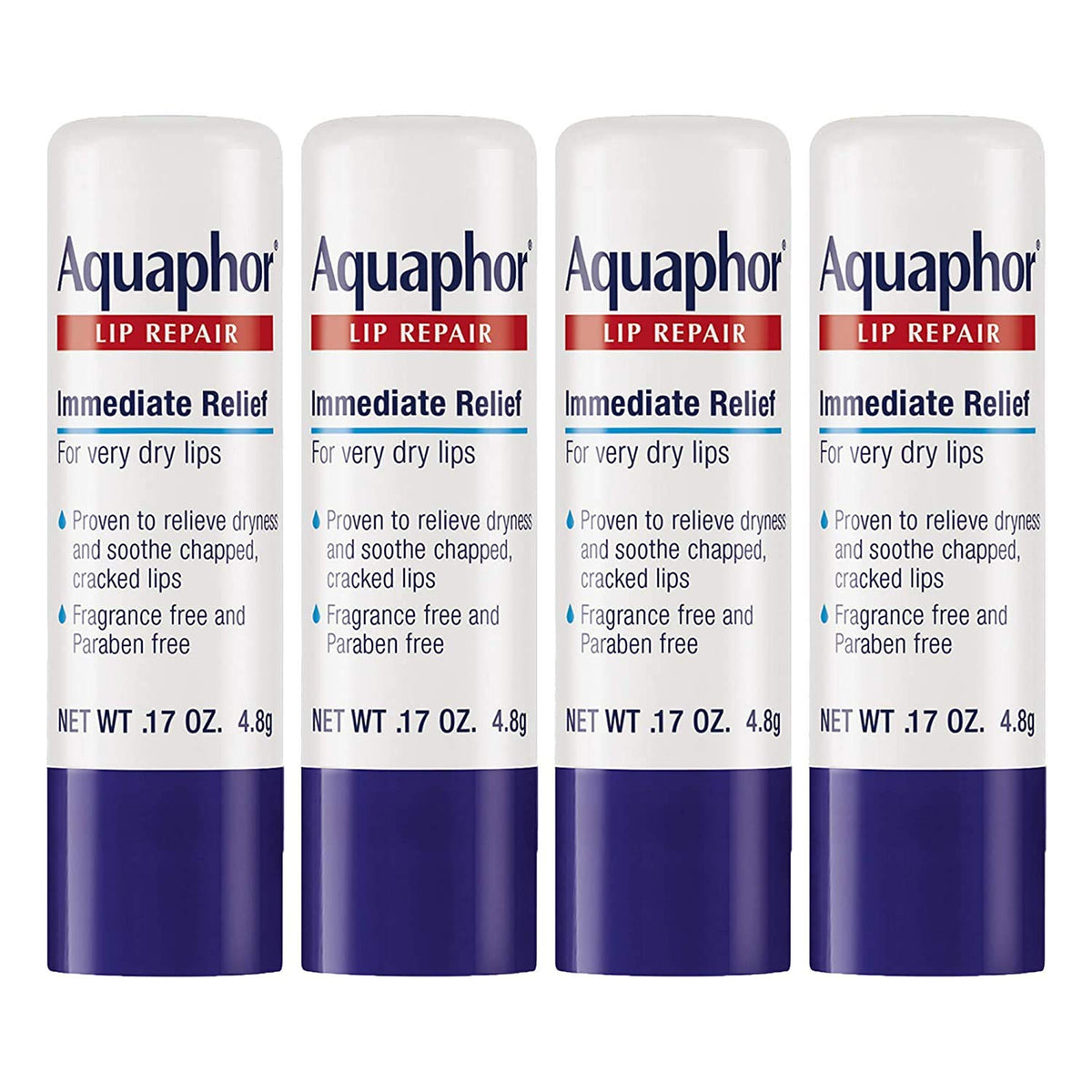 Aquaphor Lip Repair Stick, Multipack, 4 x 0.17 OZ