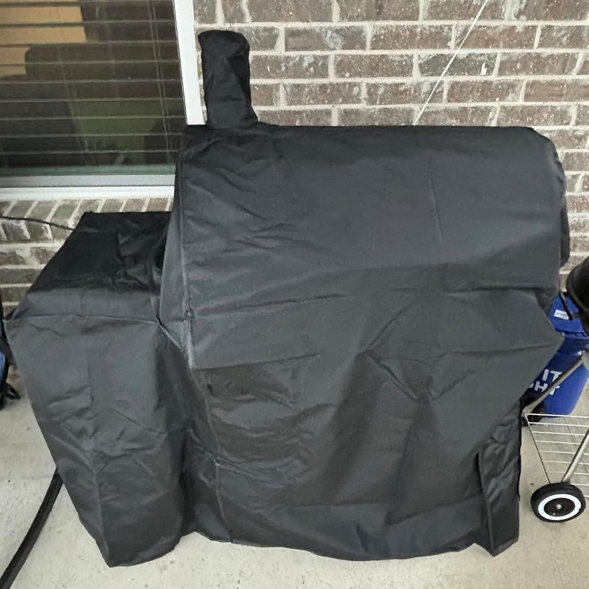 Grill Cover for Char-Griller E2827 Pro Deluxe Charcoal Grill, 45 inch Outdoor Grill Cover for Char-Griller 1224 2121 Grill Models, Heavy Duty Waterproof UV Resistant Cover, Outdoor BBQ Accessories