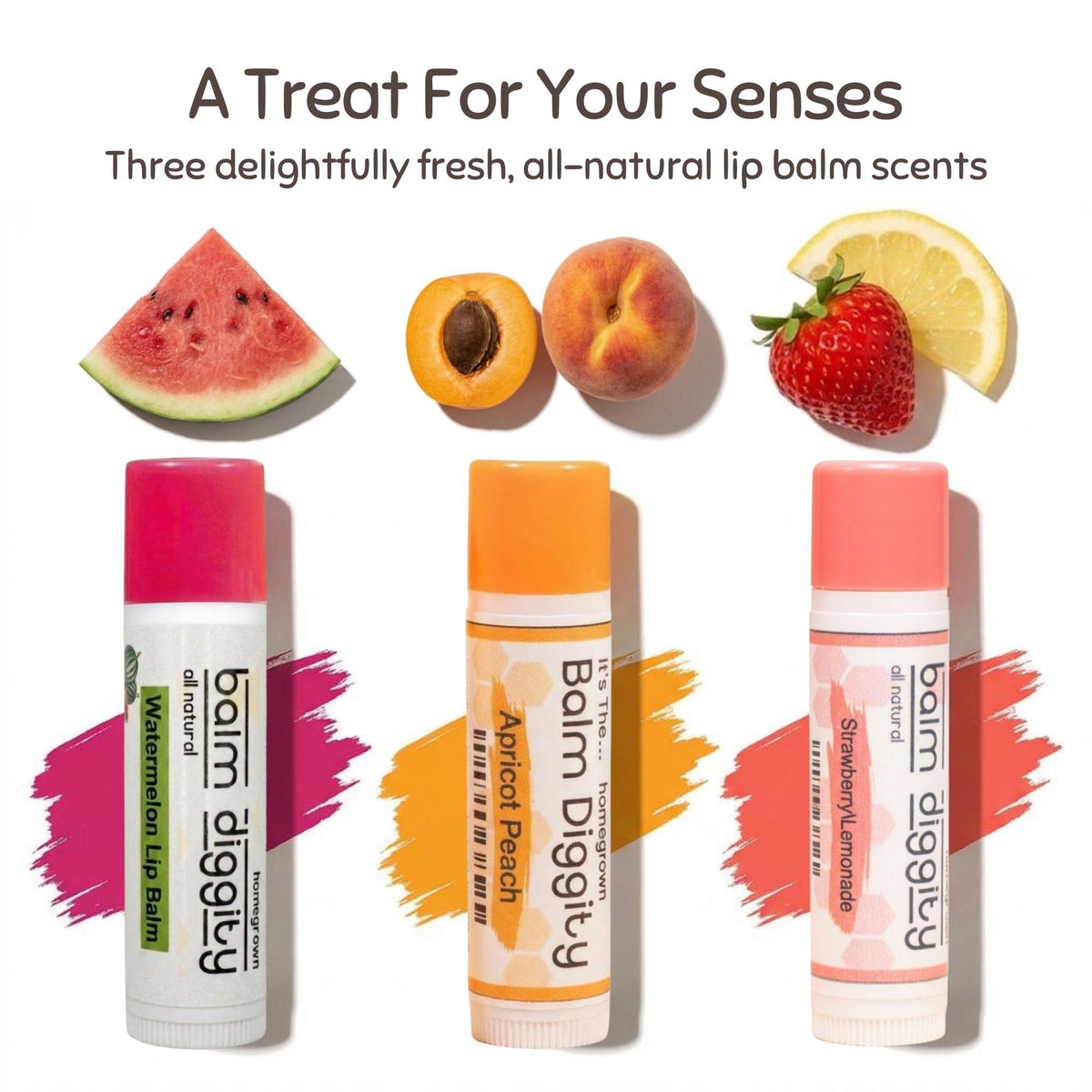 It's The Balm Diggity Beeswax Fruity Lip Balm Variety Set, 3 Pack, Sticks