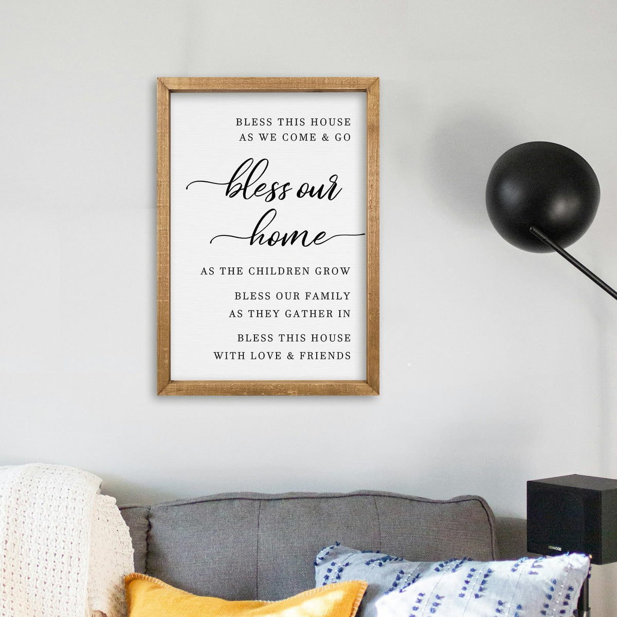comurdyo Bless This Home Wall Decor 16"×11" Wood