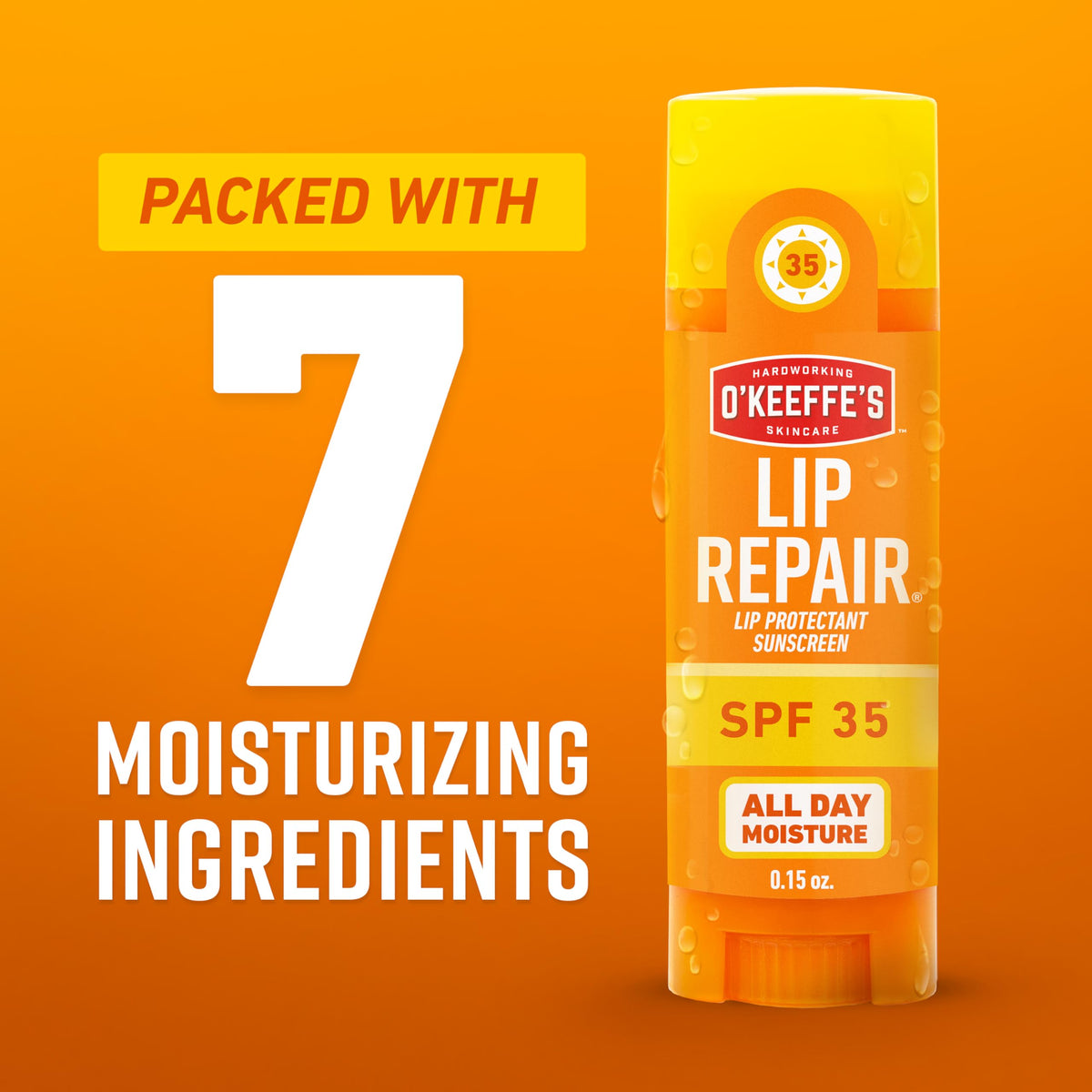 OKeeffes Lip Repair SPF 35 Balm, Moisturizer for Cracked Lips, 3-Pack