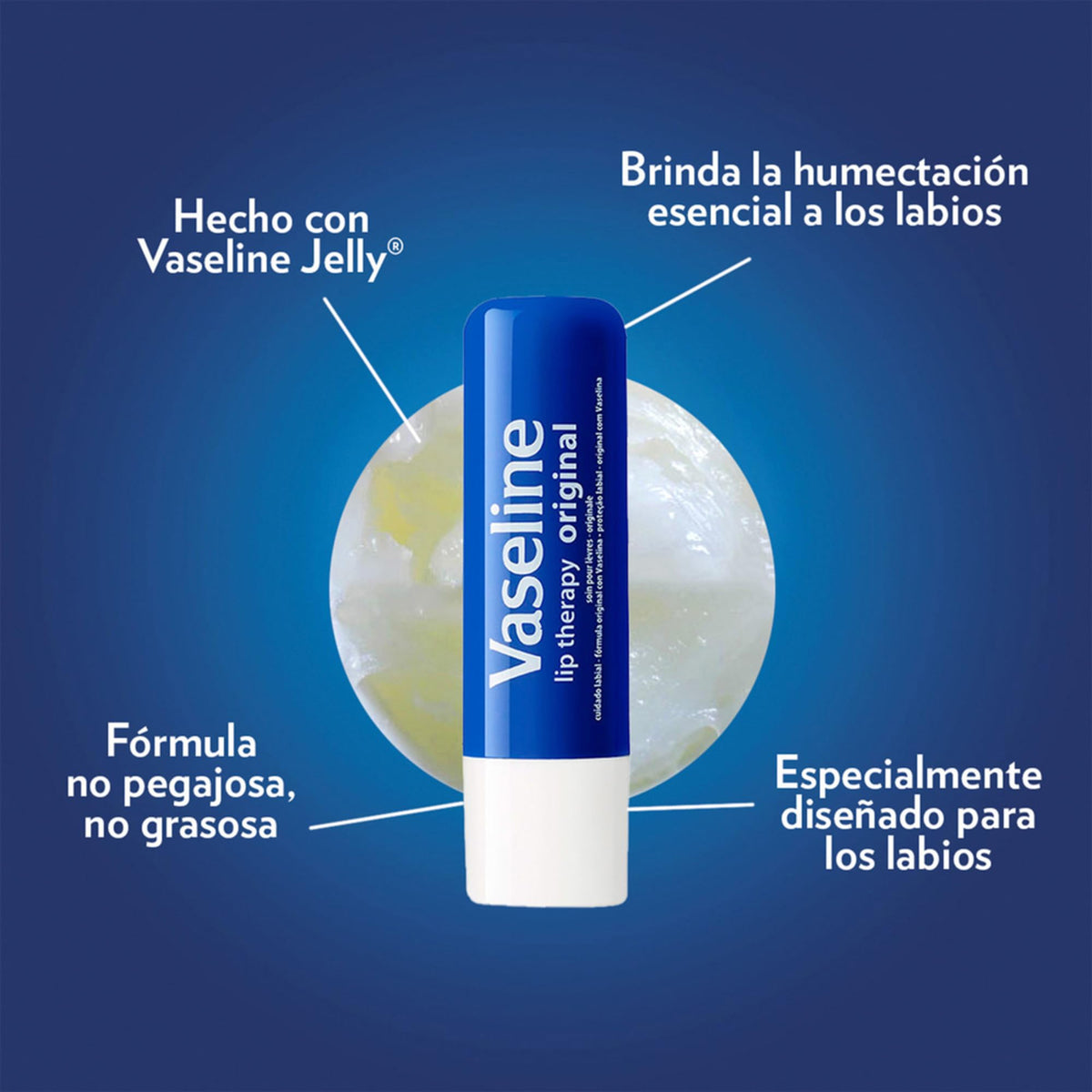 Vaseline Lip Therapy original with petroleum jelly 4.8g