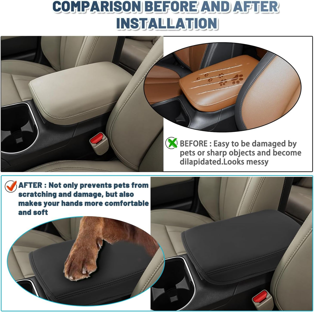 Ruiya 2025 Legacy Armrest Cover for Subaru Legacy Accessories Center Console Armrest Lid Cover Compatible with 2021 2022 2023 2024 2025 Subaru Legacy Premium/Sport/Limited/Limited XT/Touring XT