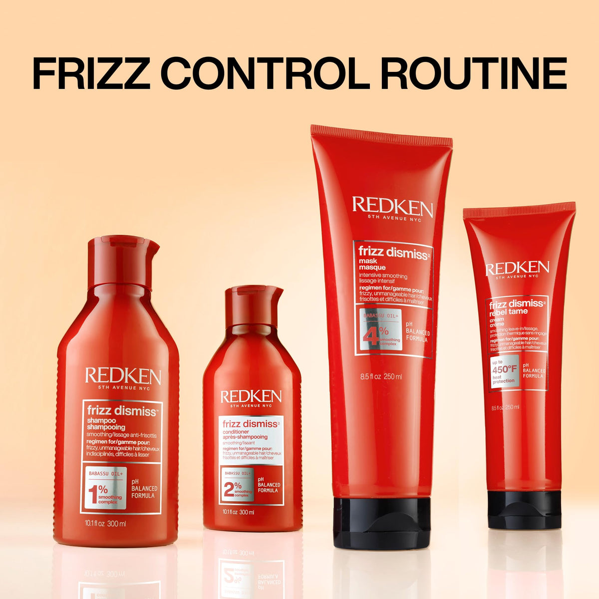 Redken Frizz Dismiss Shampoo – For Frizzy Hair, 10.1 Fl Oz